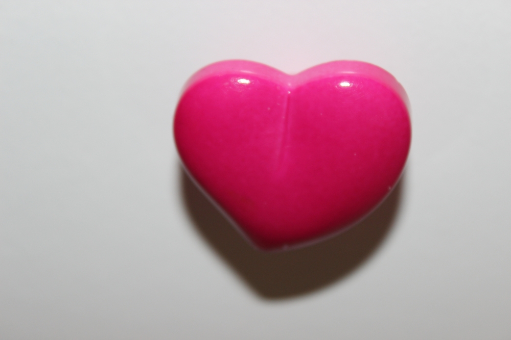 10 x 14 mm Rose en forme de cœur boutons #463